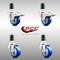 Service Caster 3 Inch 316SS Blue Poly Swivel 1-5/8 Inch Expanding Stem Caster Lock Brake, 2PK SS316TTLEX20S314-PPUB-BLUE-2-S-2-158 - alternate 5
